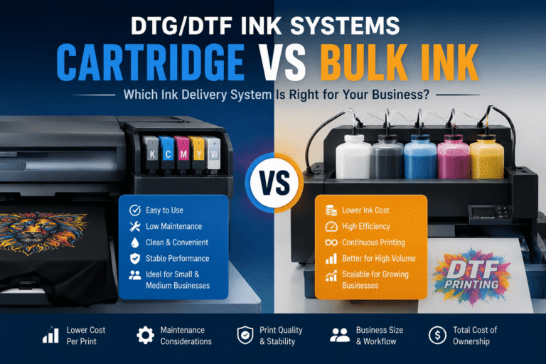 DTG vs DTF Ink Systems